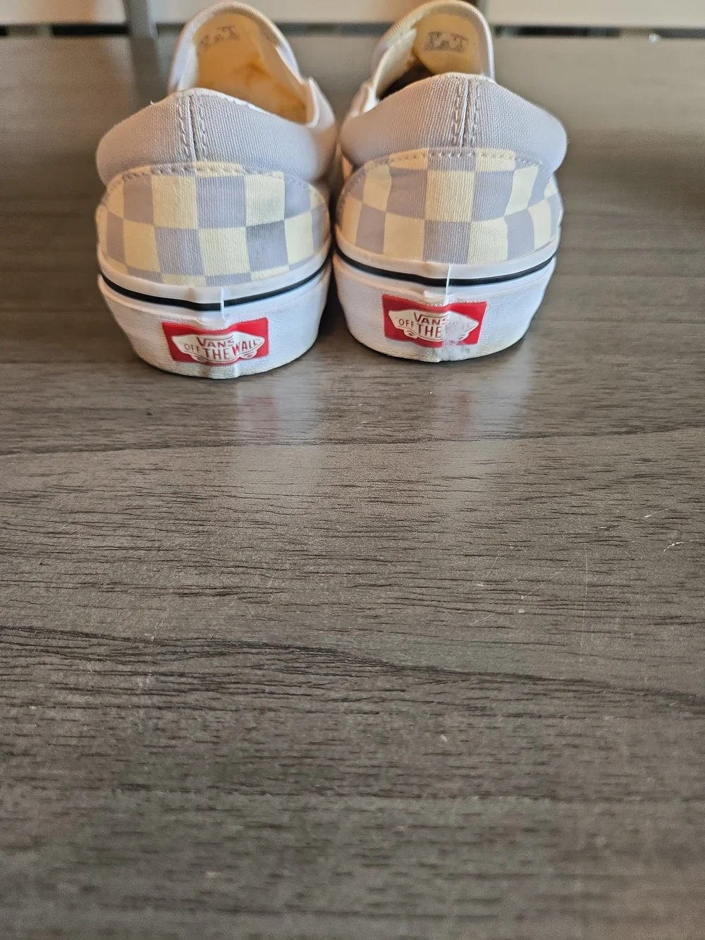 Vans gray checkerboard
